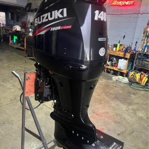Suzuki DF140 Outboard Motor in Service Bay